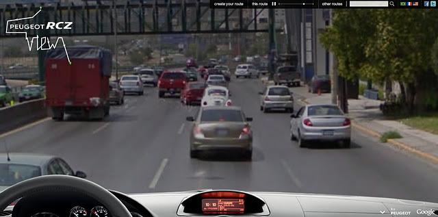 Paseo virtual por el mundo en el Peugeot RCZ