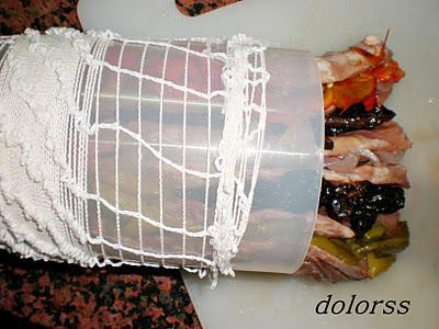 Lomo en abanico de colores con salsa de setas trufadas