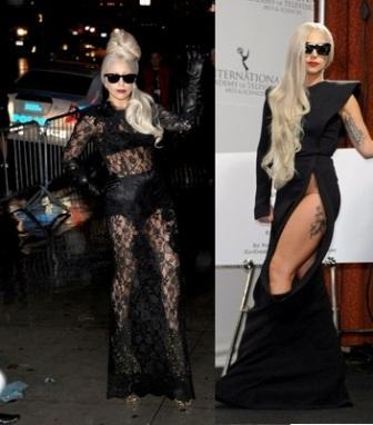 Lady Gaga de Dolce & Gabbana, Stéphane Rolland y Chanel y siempre con gafas negras