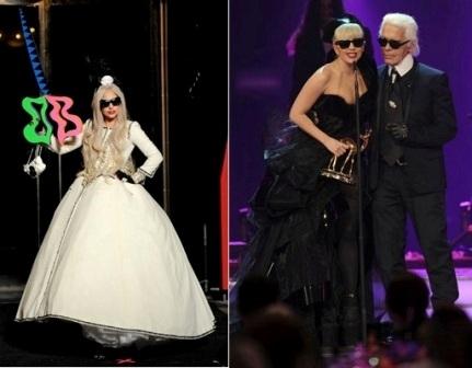 Lady Gaga de Dolce & Gabbana, Stéphane Rolland y Chanel y siempre con gafas negras