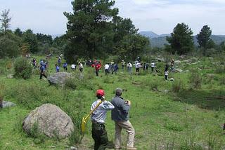Ricoh en la siembra del árbol número 100 mil de la Reserva Nacional Popocatépetl-Iztaccíhuatl