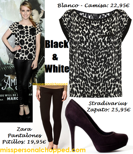 BLACK & WHITE: Emma Roberts, una camiseta para completar tu look!