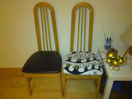 Antes y Después: La silla de Raquel tapizada con tela de Ikea