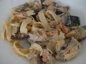 Taggliattelle salmón setas