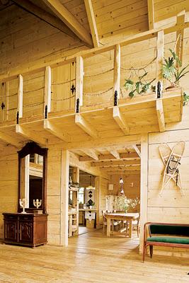 CABANA DE MADERA EN EL BOSQUE