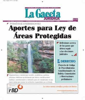 Proyecto de Código de Procedimientos Constitucionales en Bolivia: Comentarios y Observaciones preliminares (Parte final) Proyecto de Código de Procedimientos Constitucionales en Bolivia: Comentarios y Observaciones preliminares (Parte final)