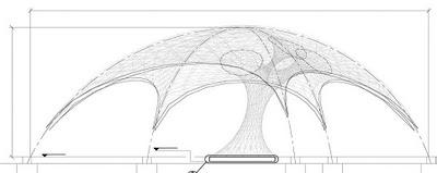 Estructura orgánica para el jardín