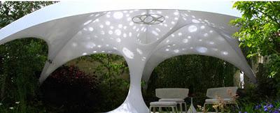 Estructura orgánica para el jardín