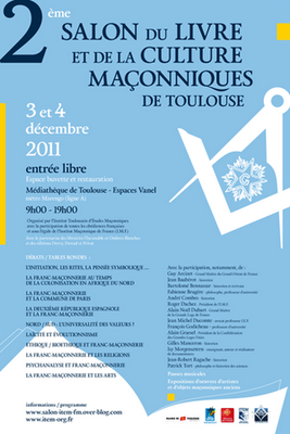 Toulouse: Segundo Salón de Libro y Cultura Masónicas