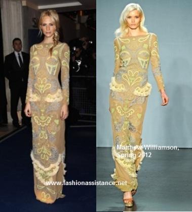 2011 British Fashion Awards. Olivia Palermo y Poppy Delevigne en Matthew Williamson