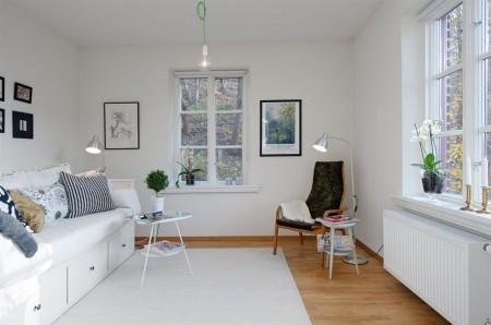 Vivir en 36m² pisos menores de 40 metros cuadrados muebles low cost muebles de ikea muebles con varias funciones HEMMES de Ikea estilo nórdico diseño escandinavo diseño de interiores decoración pisos pequeños decoración low cost decoración de interiores decoración apartamentos para 1 persona cocinas blancas pequeñas cama diván apartamentos para 1 persona