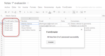 Google Apps Script (II) : Envío de emails desde hoja de cálculo