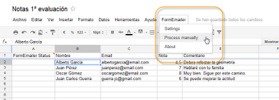 Google Apps Script (II) : Envío de emails desde hoja de cálculo