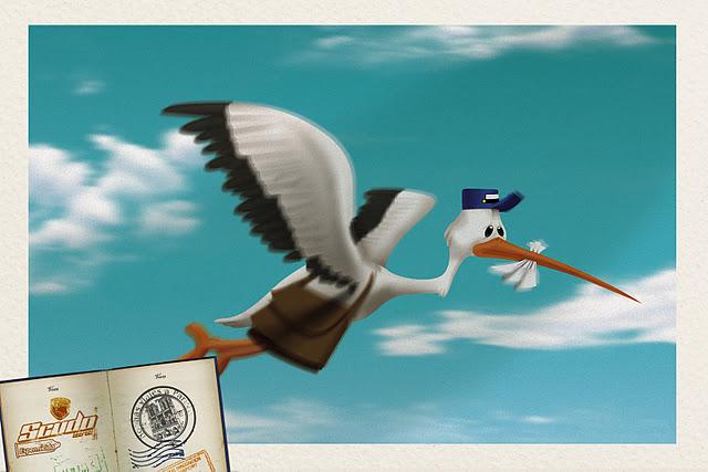 Una cigüeña desempleada