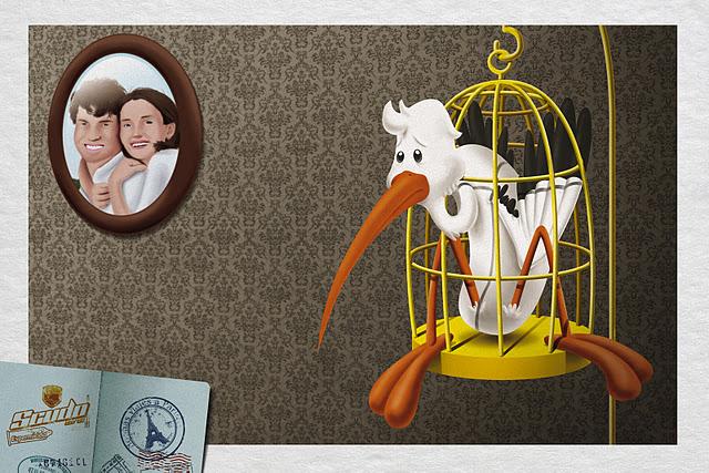 Una cigüeña desempleada