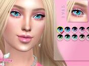 Sims colors: Barbie doll eyes E06, contact lenses