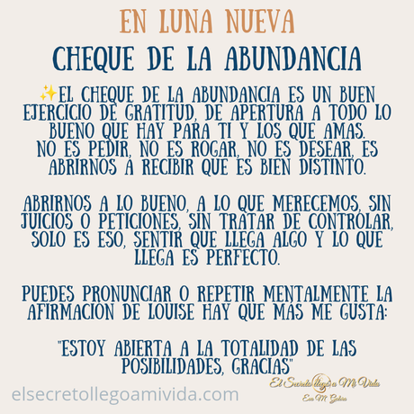 Cheque de la Abundancia julio 2023