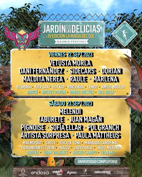 Jardín de las Delicias 2023: cartel completo y por días