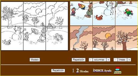 4 Rompecabezas con número de piezas cambiante