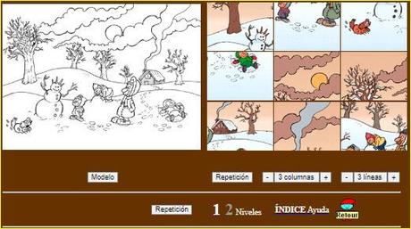 4 Rompecabezas con número de piezas cambiante