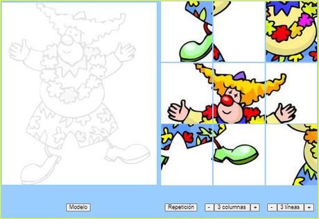 4 Rompecabezas con número de piezas cambiante