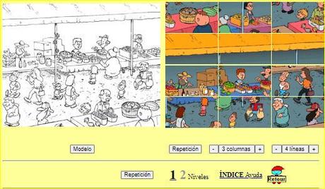 4 Rompecabezas con número de piezas cambiante