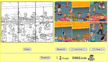4 Rompecabezas con número de piezas cambiante