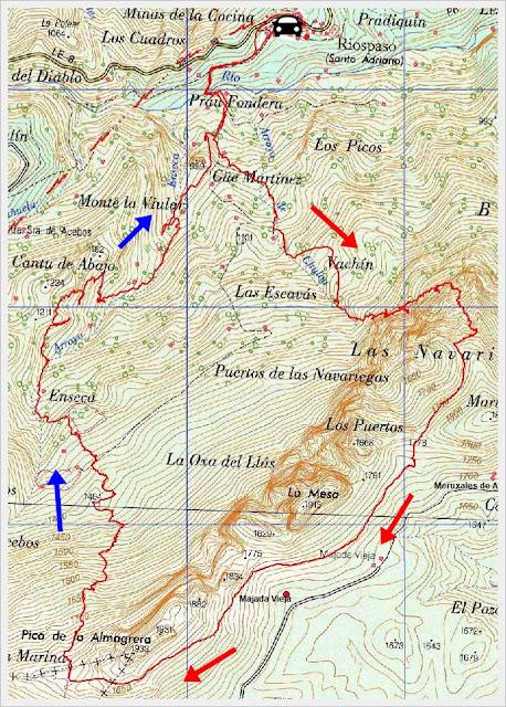 Riospaso-Güé Martínez-Los Praos-Las Planas-La Vaḷḷota-Las Navariegas