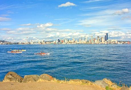10 playas mejor valoradas en el área de Seattle Horizonte de Seattle desde Alki Beach