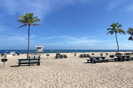 15 playas de la costa este mejor valoradas No hay escasez de mesas de picnic en Fort Lauderdale Beach Park.