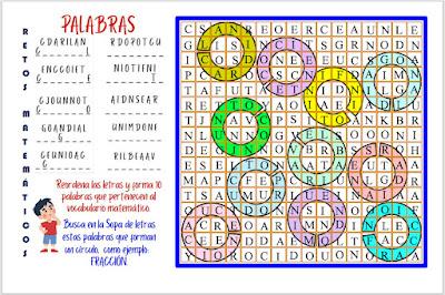 SOPA DE LETRAS CIRCULAR