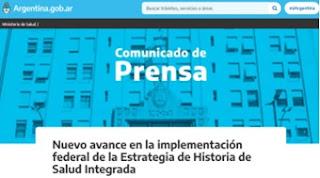 Ministerio de Salud de la Nación Argentina: Historia de Salud Integrada