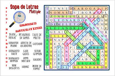 SOPA DE LETRAS MÚLTIPLE