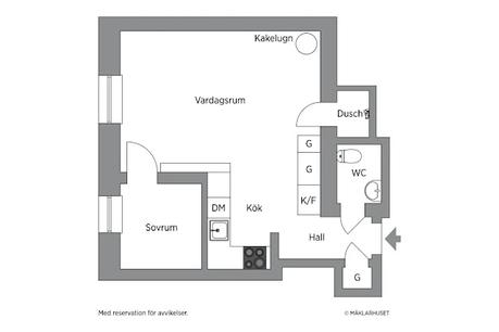 Un pequeño apartamento en tonos grises