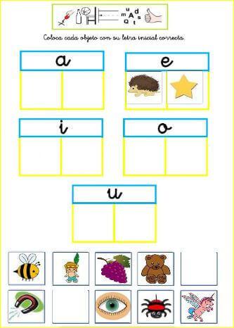 8 actividades online e imprimibles sobre las vocales
