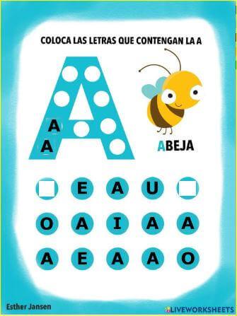 8 actividades online e imprimibles sobre las vocales