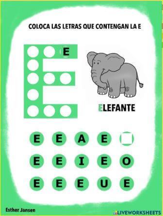 8 actividades online e imprimibles sobre las vocales