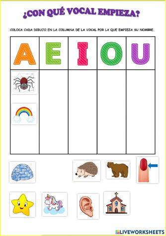 8 actividades online e imprimibles sobre las vocales