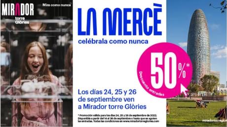 Fiestas de la Mercè 2023: entradas con el 50% de descuento en el Mirador Torre Glòries Fiestas de la Mercè 2023: entradas con el 50% de descuento en el Mirador Torre Glòries