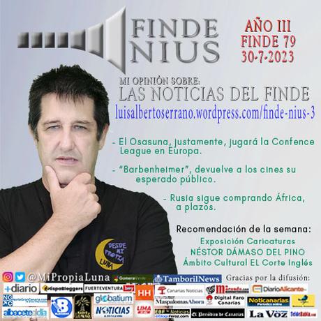 Mi opinión de la semana en FINDE NIUS (año 3 – finde 79) Mi opinión de la semana en FINDE NIUS (año 3 – finde 79)