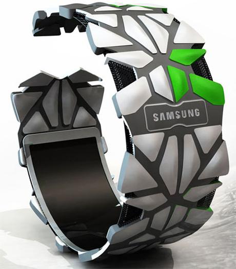 Samsung-bracelet-phone-1 37 Conceptos geniales de teléfonos celulares que le gustaría tener