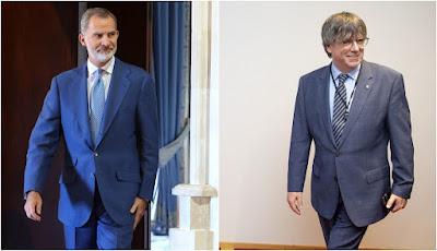 Puigdemont y el Rey en otoño.
