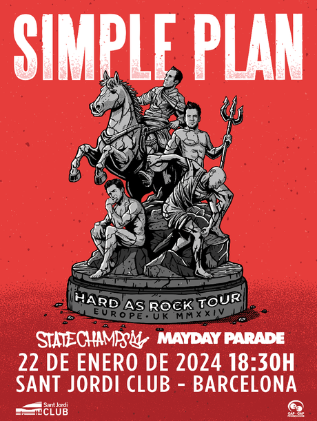 Simple Plan en Barcelona el 22 de enero de 2024