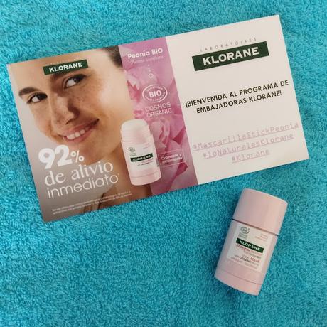 Probando la mascarilla de peonía formato stick de Klorane