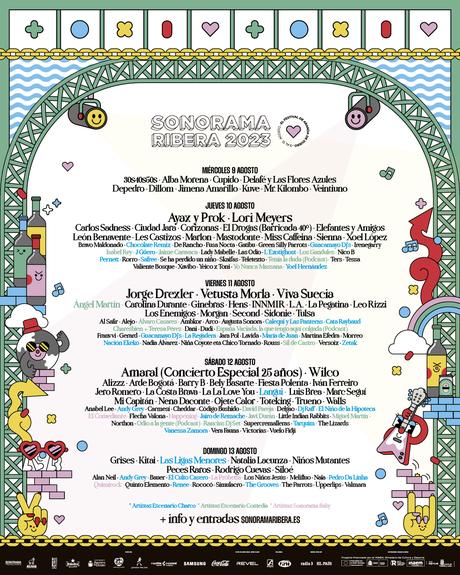 Horarios del Sonorama Ribera 2023