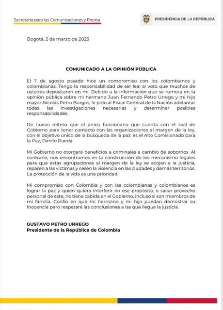 ¡Contundente!: Petro respondió a las acusaciones de su hijo