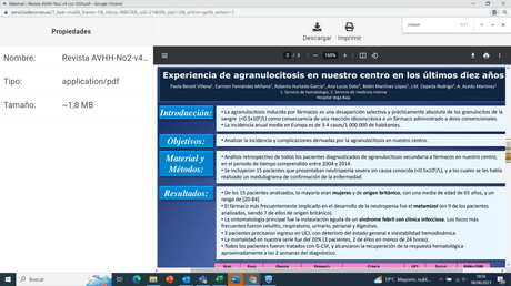 Estudio de casos que recalca la gravedad de los daños del fármaco Nolotil Estudio de casos que recalca la gravedad de los daños del fármaco Nolotil