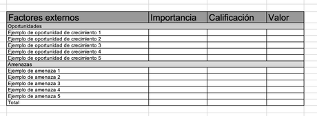 Qué es una matriz EFE, cómo se realiza y ejemplos