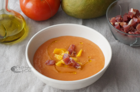 Salmorejo de mango sin pan Salmorejo de mango sin pan