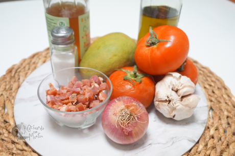 Salmorejo de mango sin pan Salmorejo de mango sin pan